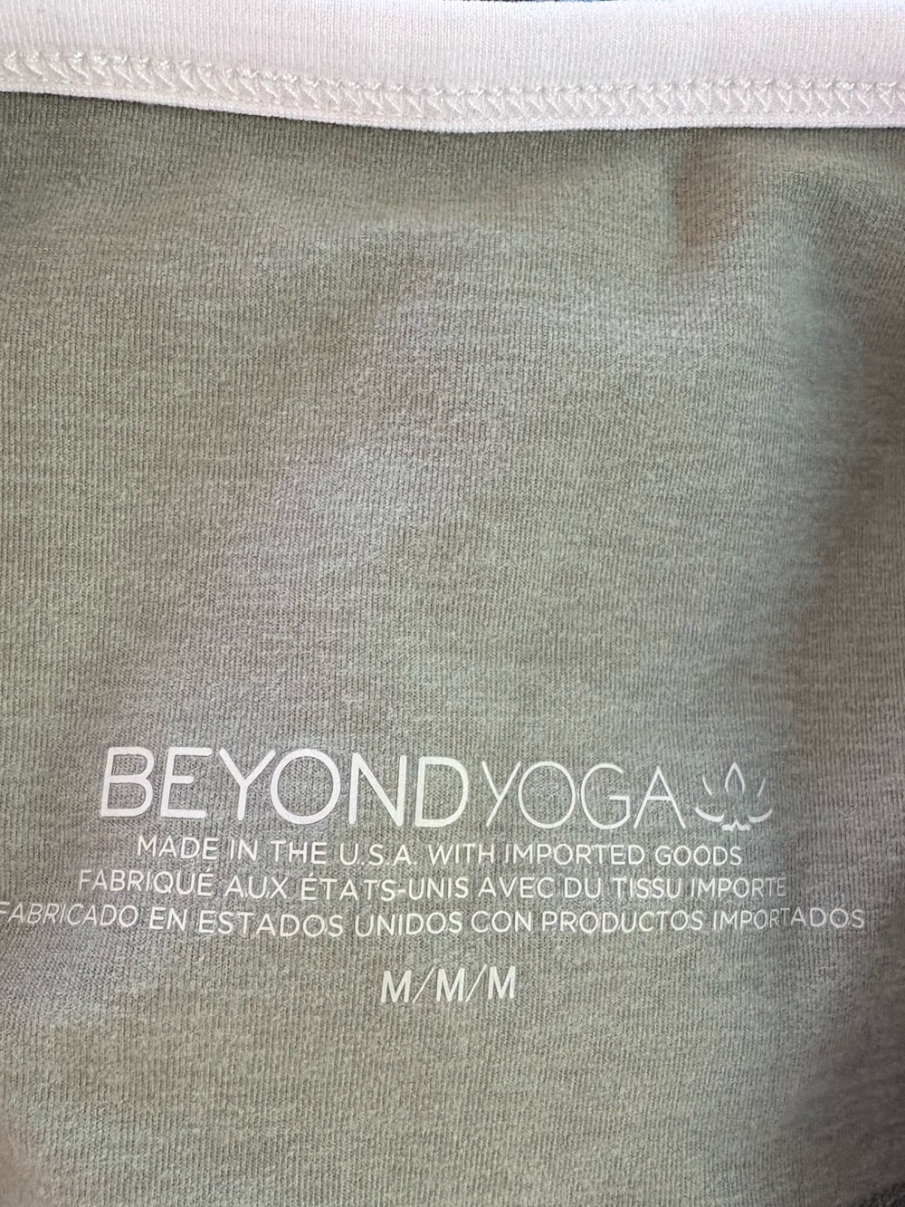 Beyond Yoga Spacedye New Moves High Waisted Midi Legging Sage Cloud White Size M - Picture 9 of 9